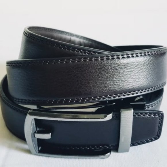 COMFORT CLICK Men's NWOT Adjustable Black Ratchet Belt - Picture 1 of 9